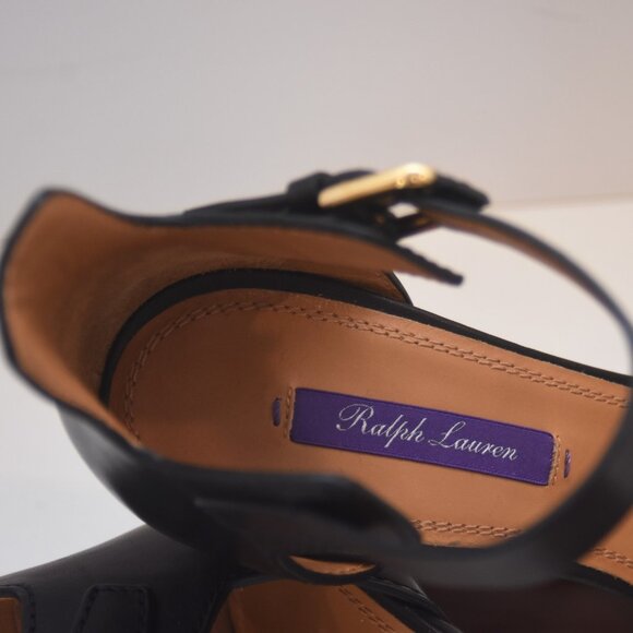 Ralph Lauren Collection Darcia Calfskin Sandal Heels Purple Label Shoes - Picture 8 of 15